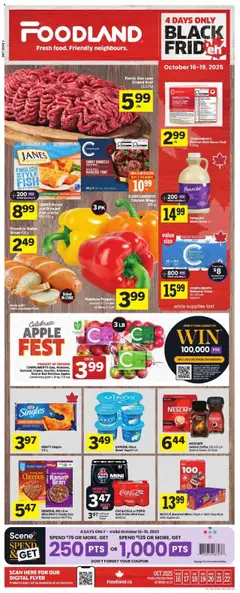 Preview of leaflet Weekly flyer / circulaire from shop Foodland is valid from Oct 16, 2025