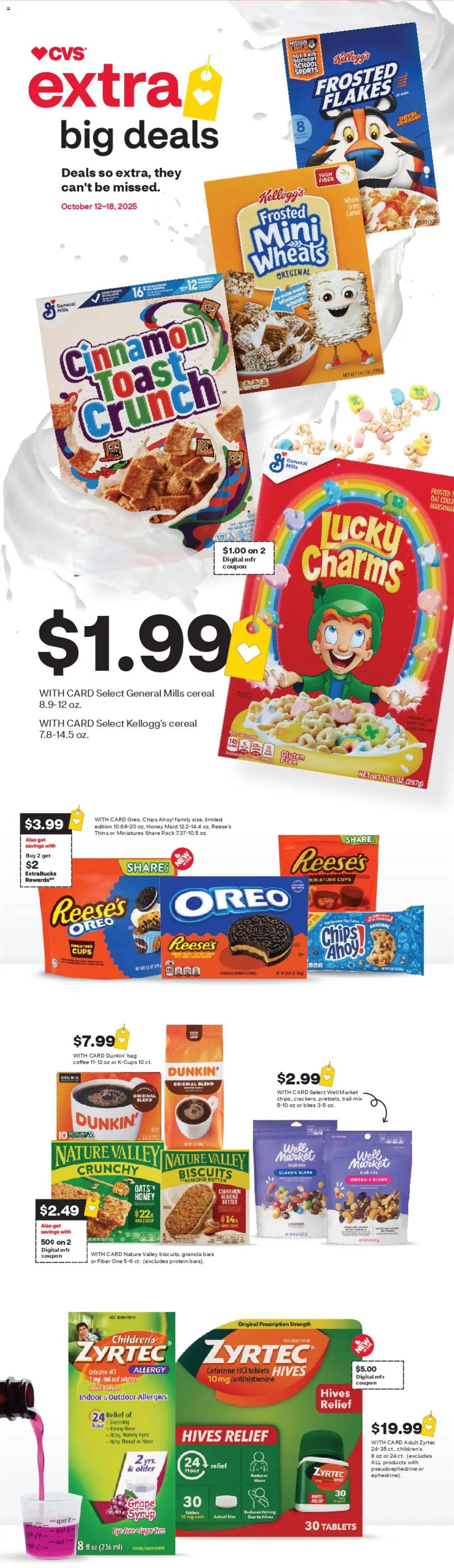 Ad Preview of CVS Pharmacy Weekly Ad - ME from 10/12/2025 - Chocolate, Box, Honey, Cereal, Butter, Oreo, Bag, Syrup