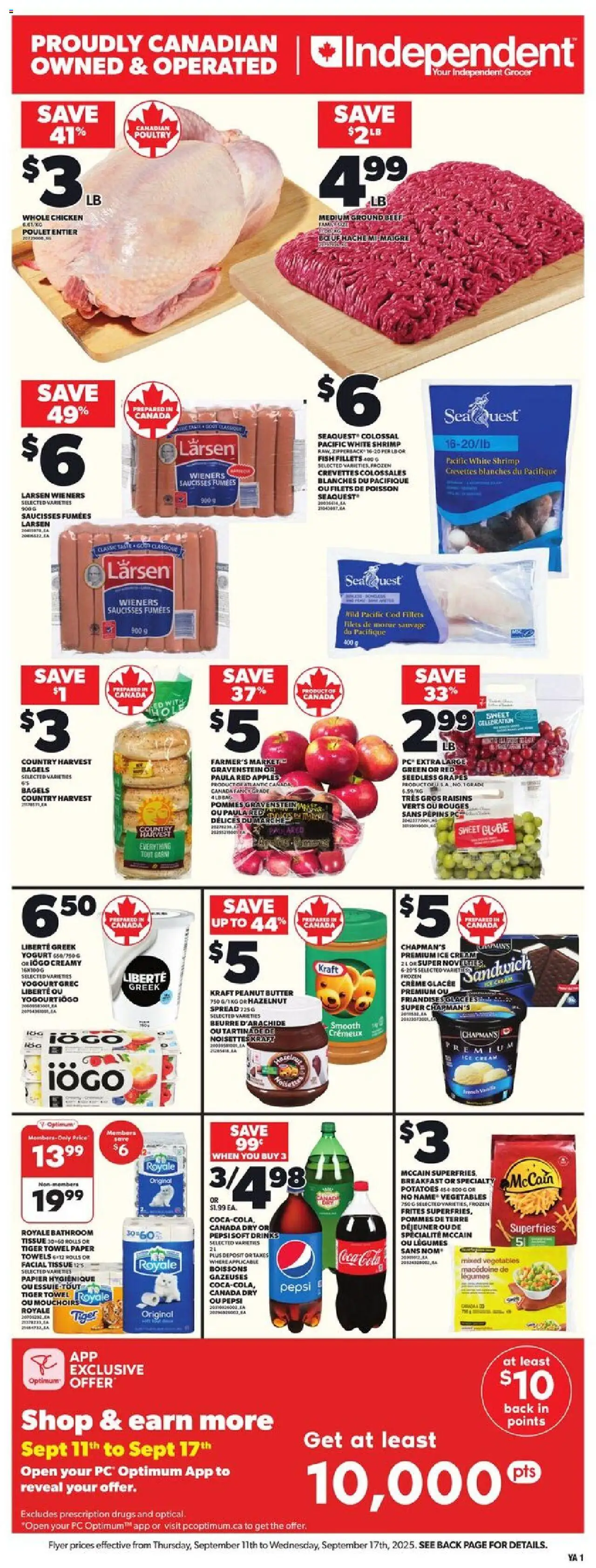 Independent Grocer flyer valid from Sep 11, 2025 - page number 1