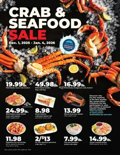Ad Preview of HyVee Crab & Seafood Sale from 12/01/2025