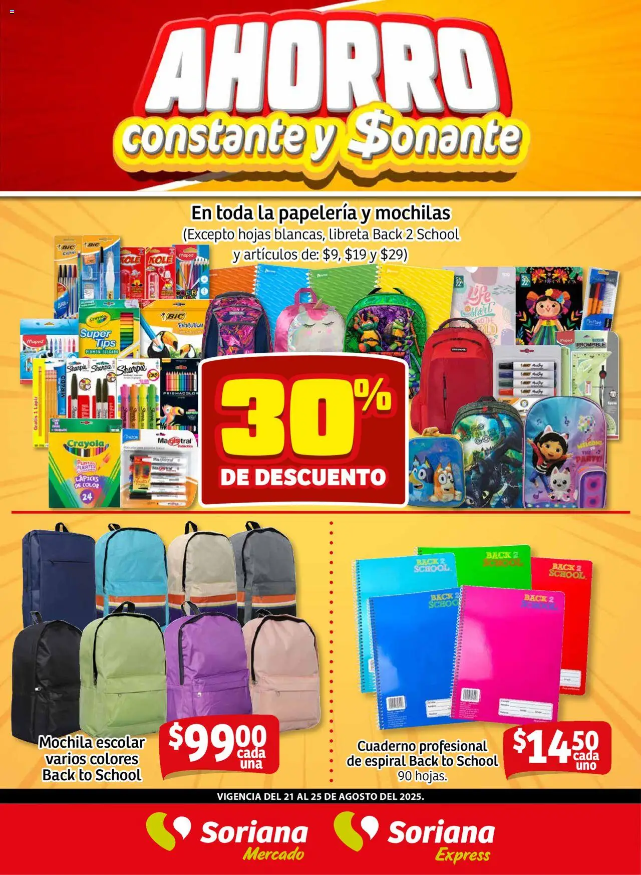 Fin de Semana Mercado: Ags, Nay, Jal, Qro, Col, Mich, Gto, Hgo, Tlax, Mor, Pue, Gro, Oax, Edo. de Mex, CDMX, Zac y SLP Soriana y sus promociones válidas desde el 21/08/2025 - Número de página 1