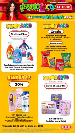 Vista previa las ofertas de la tienda H-E-B - Folleto desde el 25/07/2025 