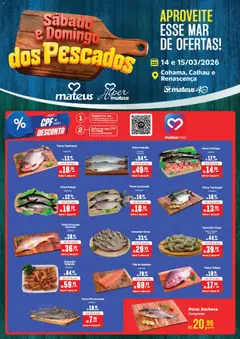 Pré-Visualização do folheto "Mateus ofertas Sabado e Domingo dos Pescados" da loja Mateus válido a partir de 14/03/2026