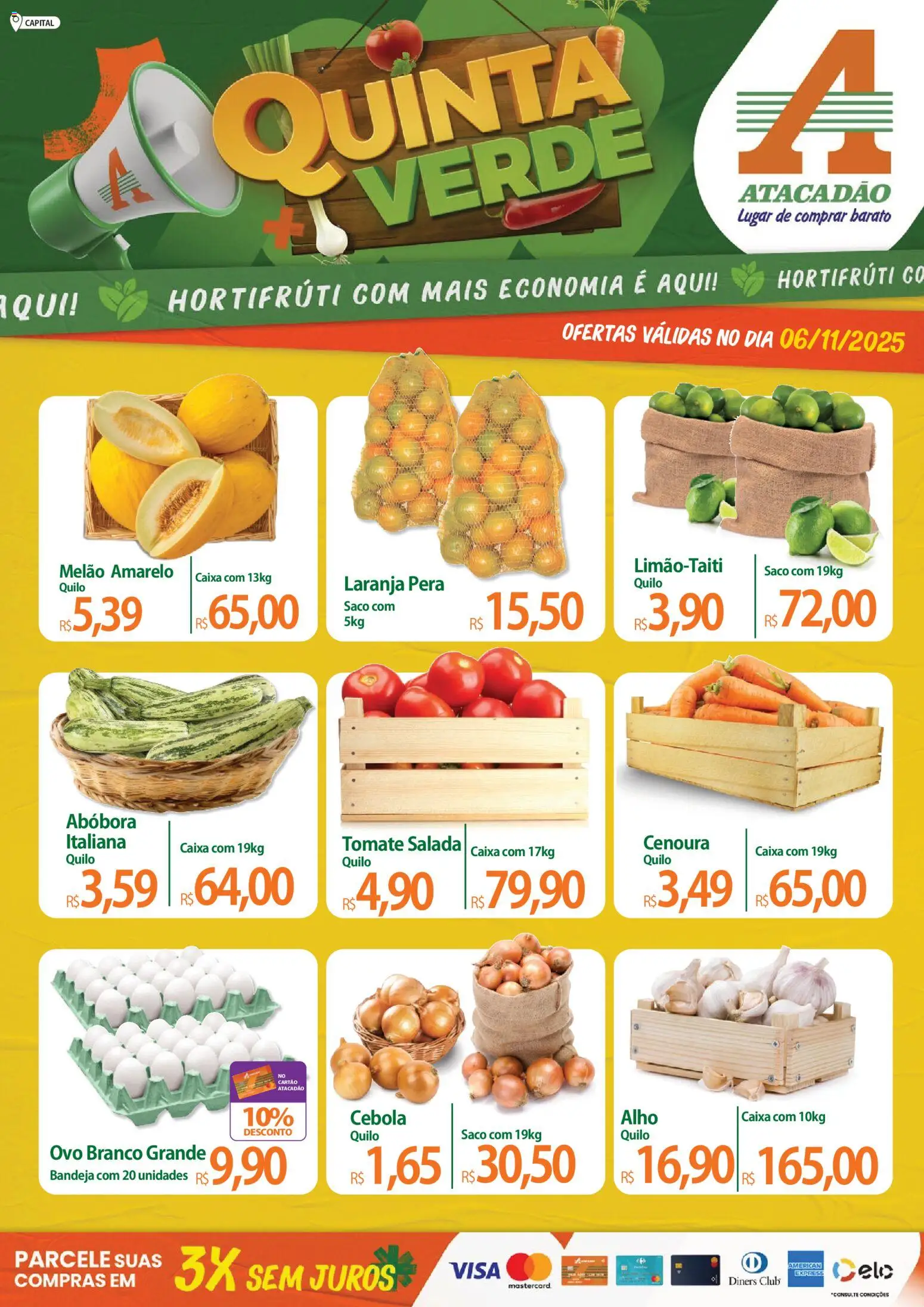 Pré-Visualização do folheto "Ofertas - SP" da loja Atacadão válido a partir de 06/11/2025