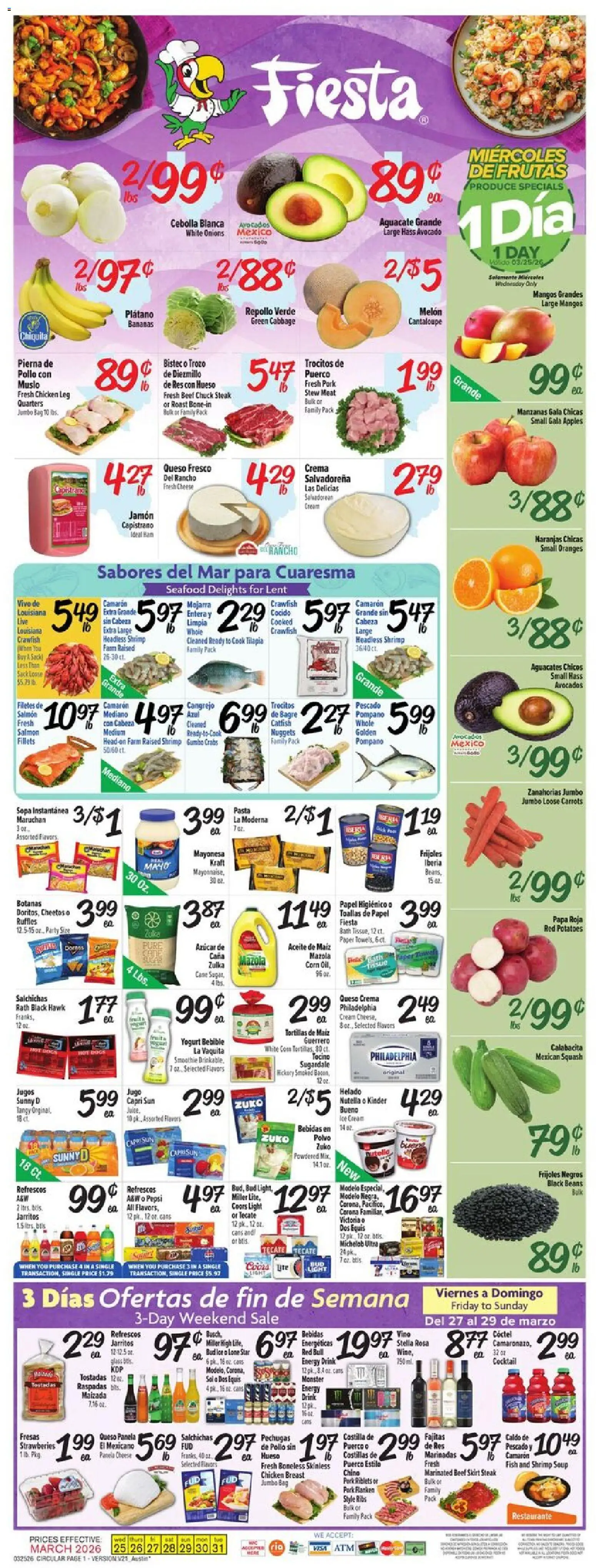 Ad Preview of Fiesta Mart Fiesta Mart Weekly Ad from 03/25/2026