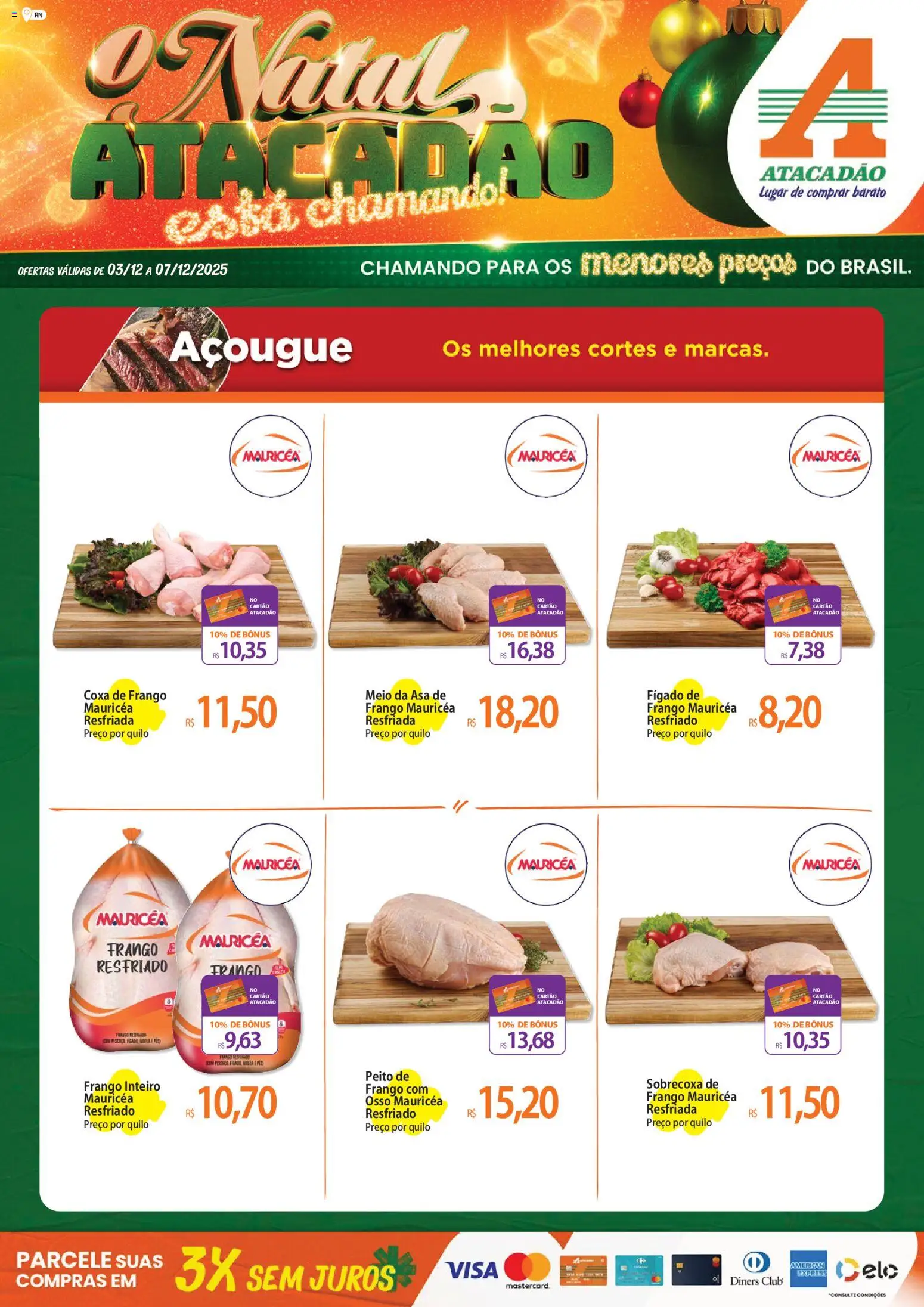 Pré-Visualização do folheto "Ofertas - RN" da loja Atacadão válido a partir de 03/12/2025