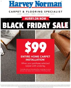 Preview of catalogue Carpet & Flooring Black Friday Sale from shop Harvey Norman valid 13/11/2025
