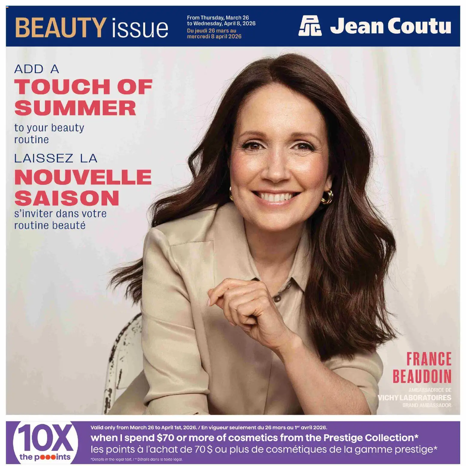 Preview of leaflet Jean Coutu flyer - Beauty Issue from shop Jean Coutu is valid from Mar 26, 2026