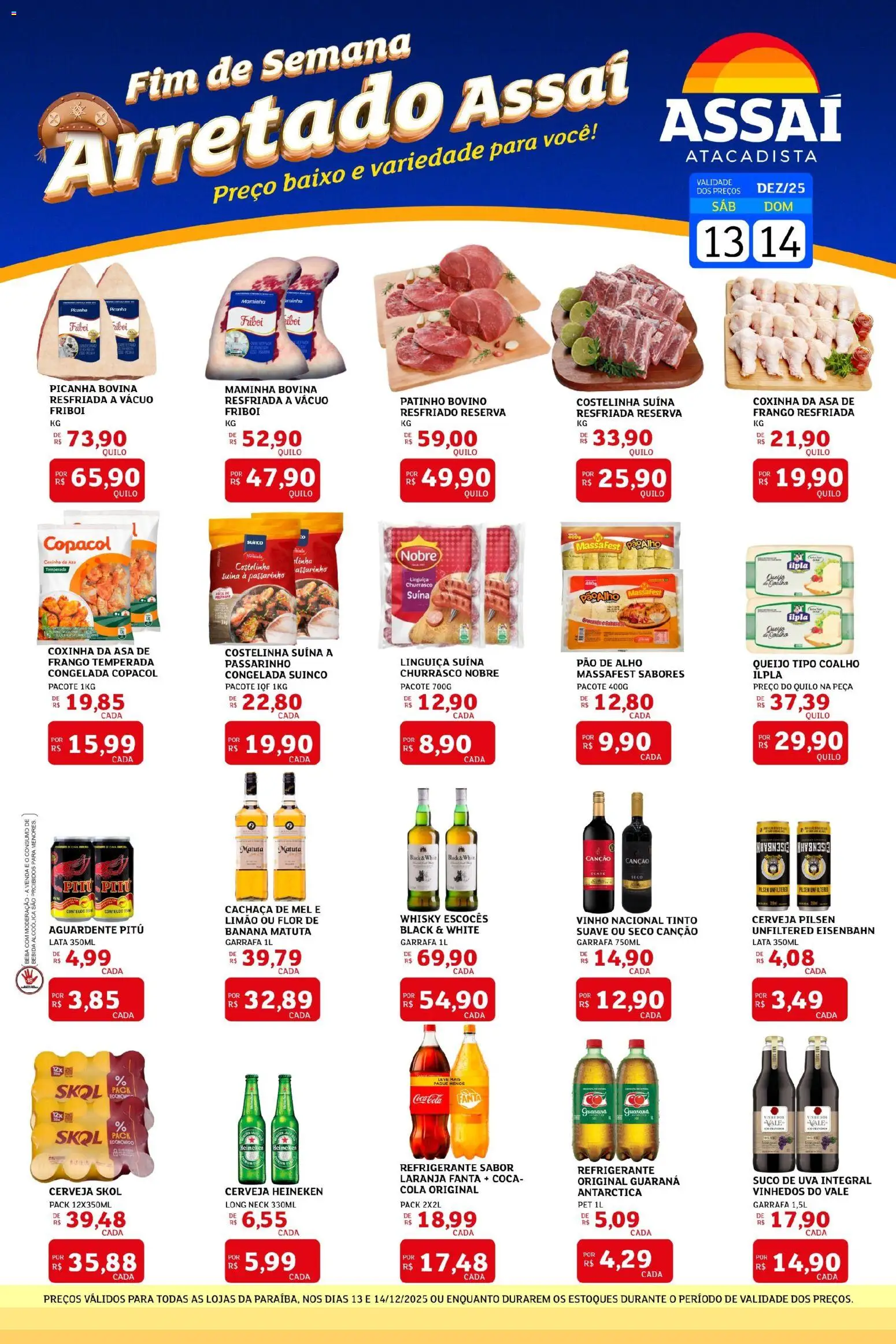 Pré-Visualização do folheto "Encarte - PB" da loja Assaí Atacadista válido a partir de 13/12/2025