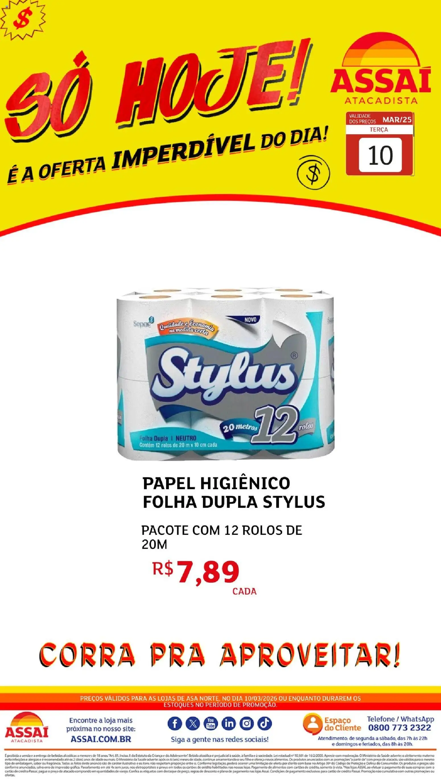 Pré-Visualização do folheto "Assaí Atacadista ofertas - DF" da loja Assaí Atacadista válido a partir de 10/03/2026