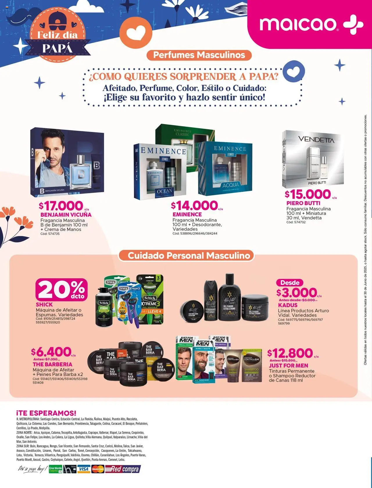 Maicao Feliz día Papá > válido desde 01.06.2025 > número de página 4 - Perfumes, Papa, Shampoo, Maquina de afeitar, Body, Crema, Crema de manos, Cera