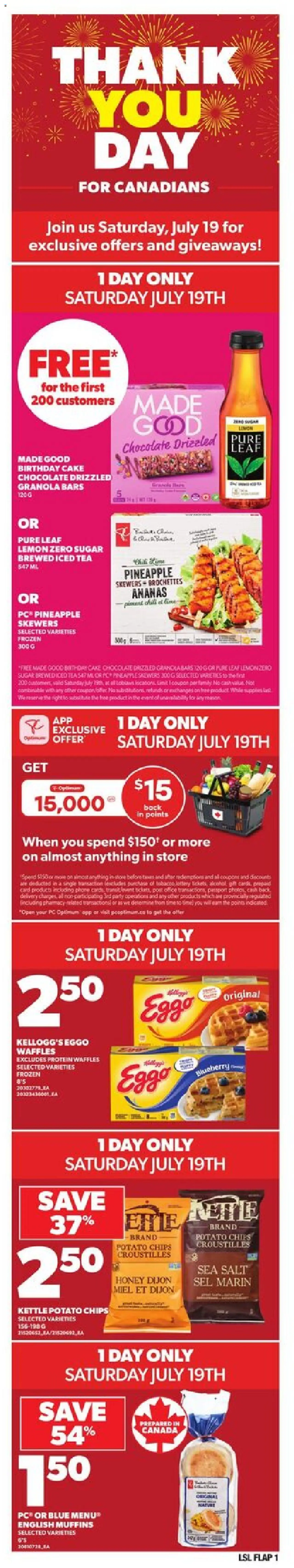 Loblaws flyer valid from Jul 17, 2025 - page number 1