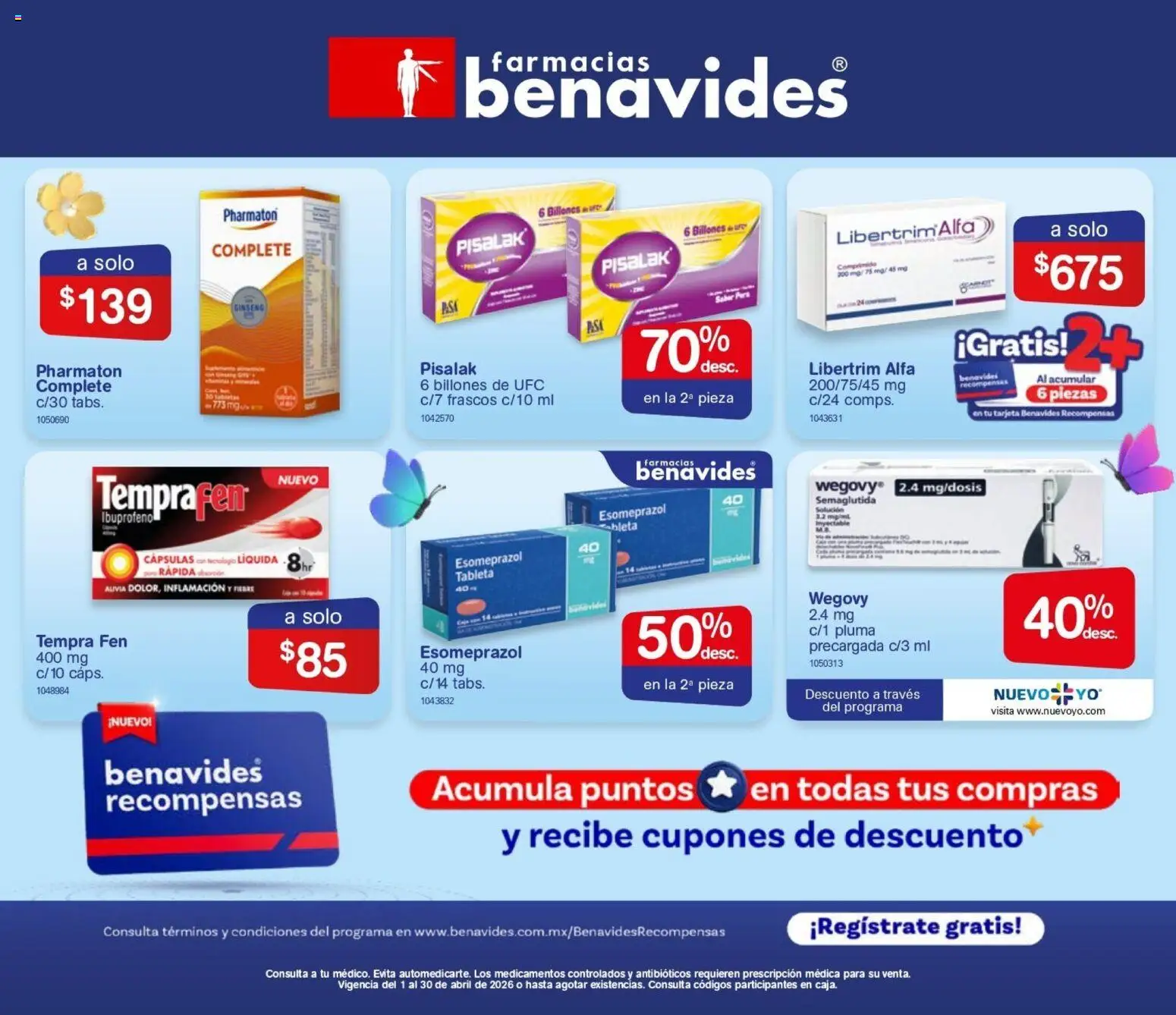 Vista previa las ofertas de la tienda Farmacia Benavides - Farmacia Benavides catálogo desde el 01/04/2026 