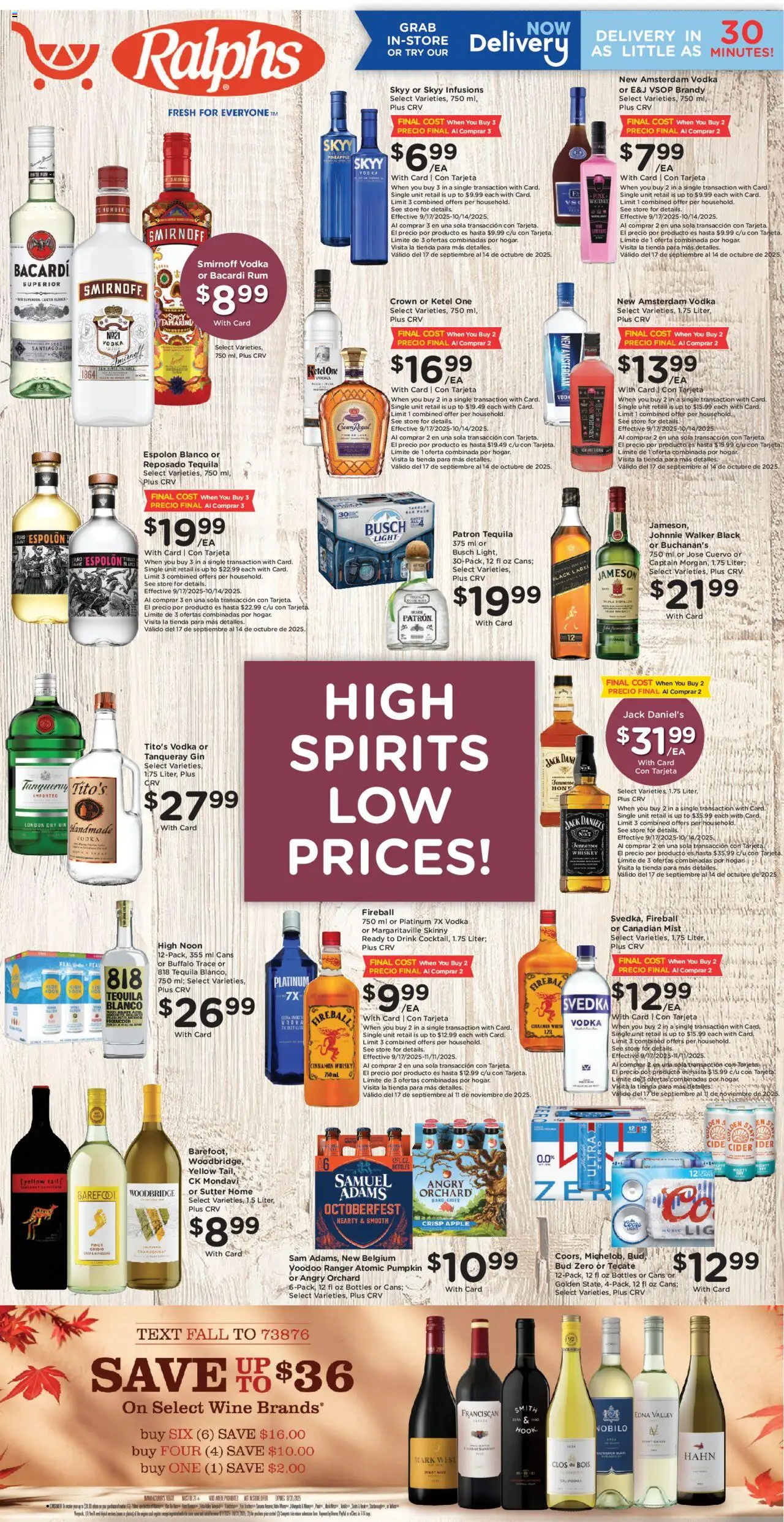 Ralphs Adult Beverage from 09/17/2025 - Flyer - Page number 1