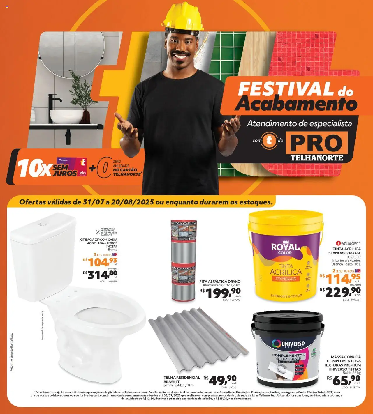 Telhanorte folheto "Ofertas Pro" válido a partir de 31/07/2025 - número de página 1