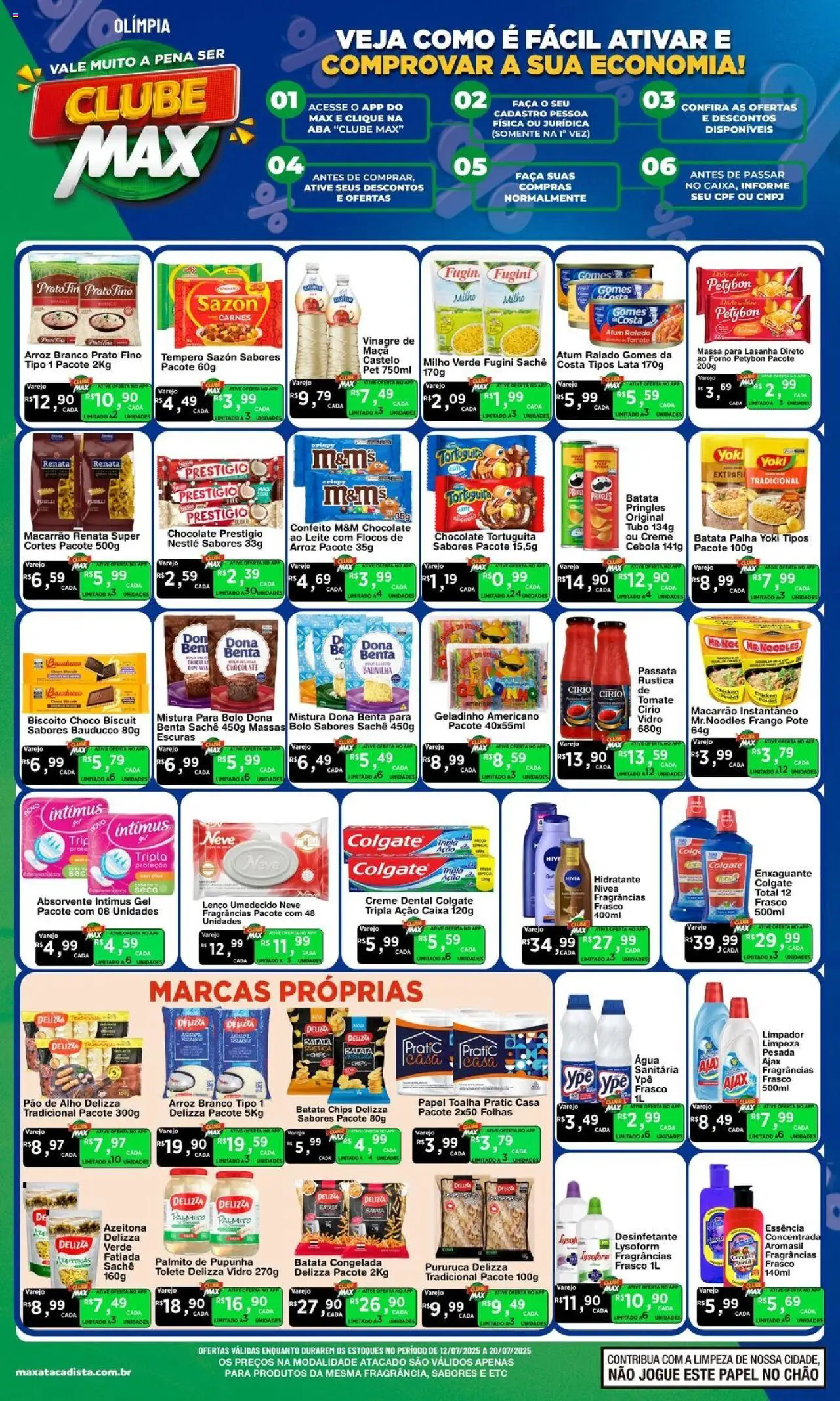 Max Atacadista folheto "Ofertas Clube Max" válido a partir de 12/07/2025 - número de página 1