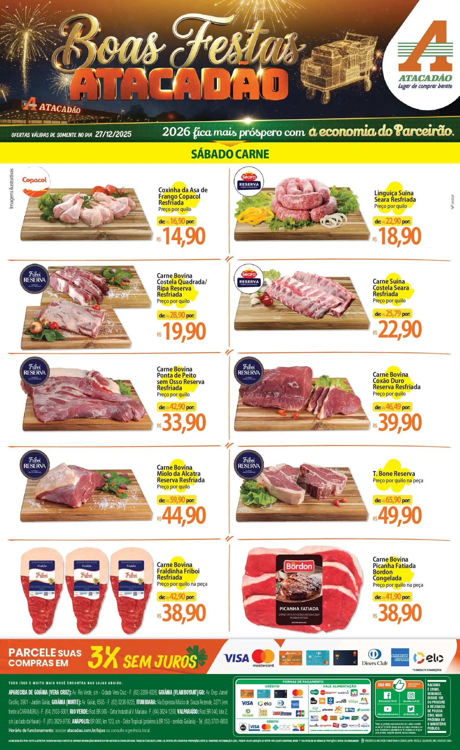 Pré-Visualização do folheto "Ofertas - GO" da loja Atacadão válido a partir de 27/12/2025