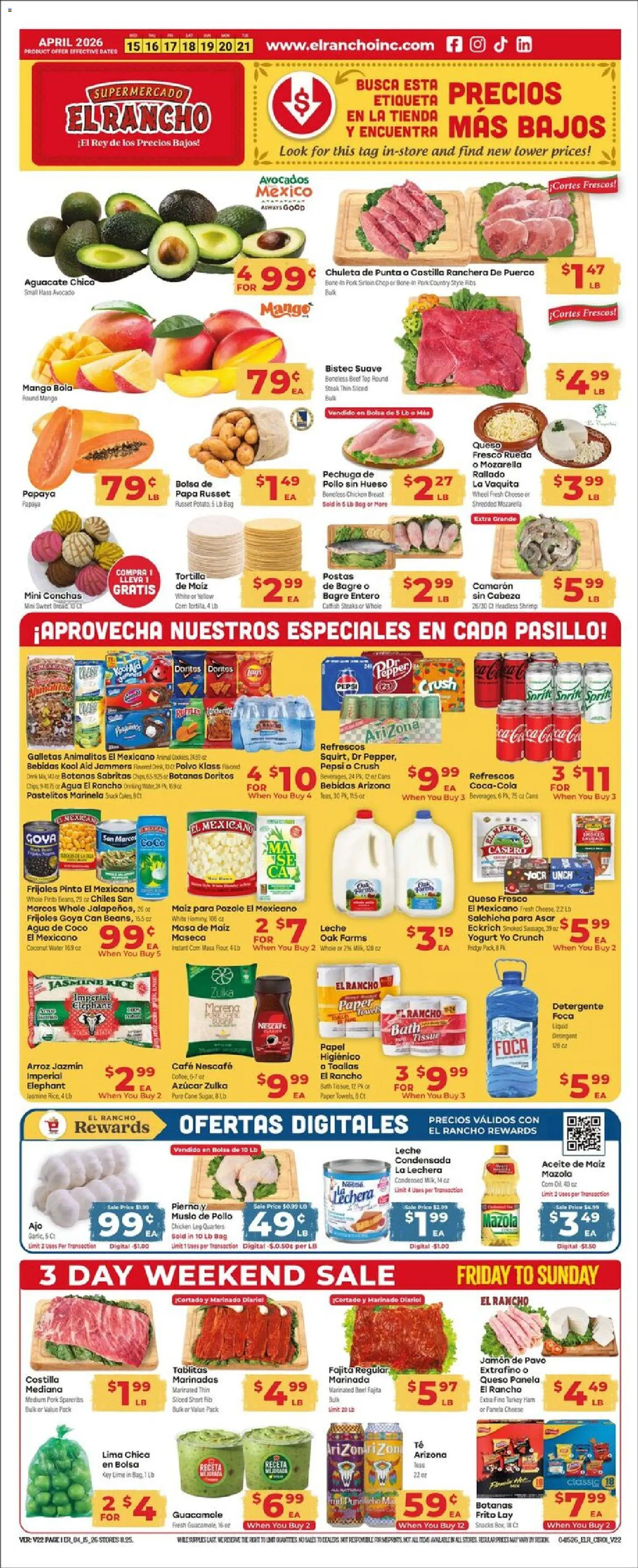 Ad Preview of El Rancho El Rancho Weekly Ad from 04/15/2026
