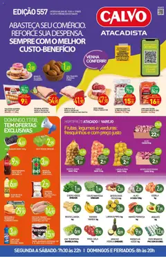 Pré-Visualização do folheto "Ofertas da semana" da loja Calvo Atacadista válido a partir de 15/08/2025