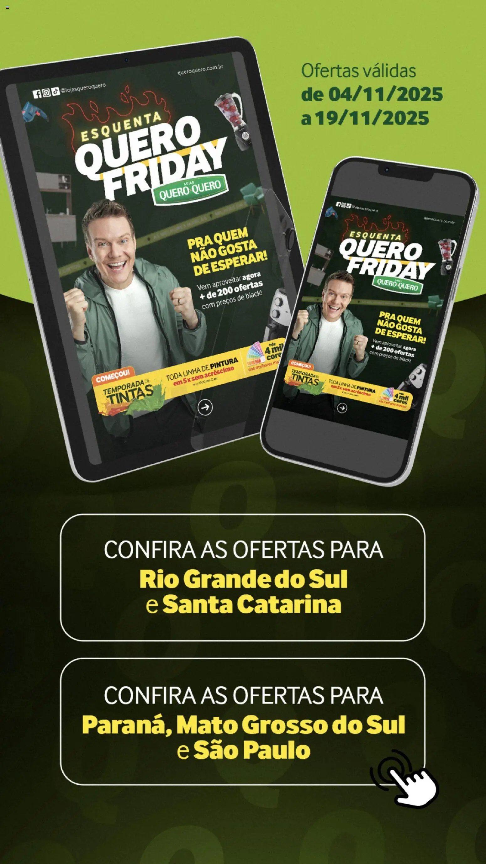 Pré-Visualização do folheto "Ofertas atuais" da loja Lojas Quero-Quero válido a partir de 04/11/2025