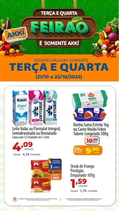 Pré-Visualização do folheto "Ofertas Feirão" da loja Akki Atacadista válido a partir de 21/10/2025