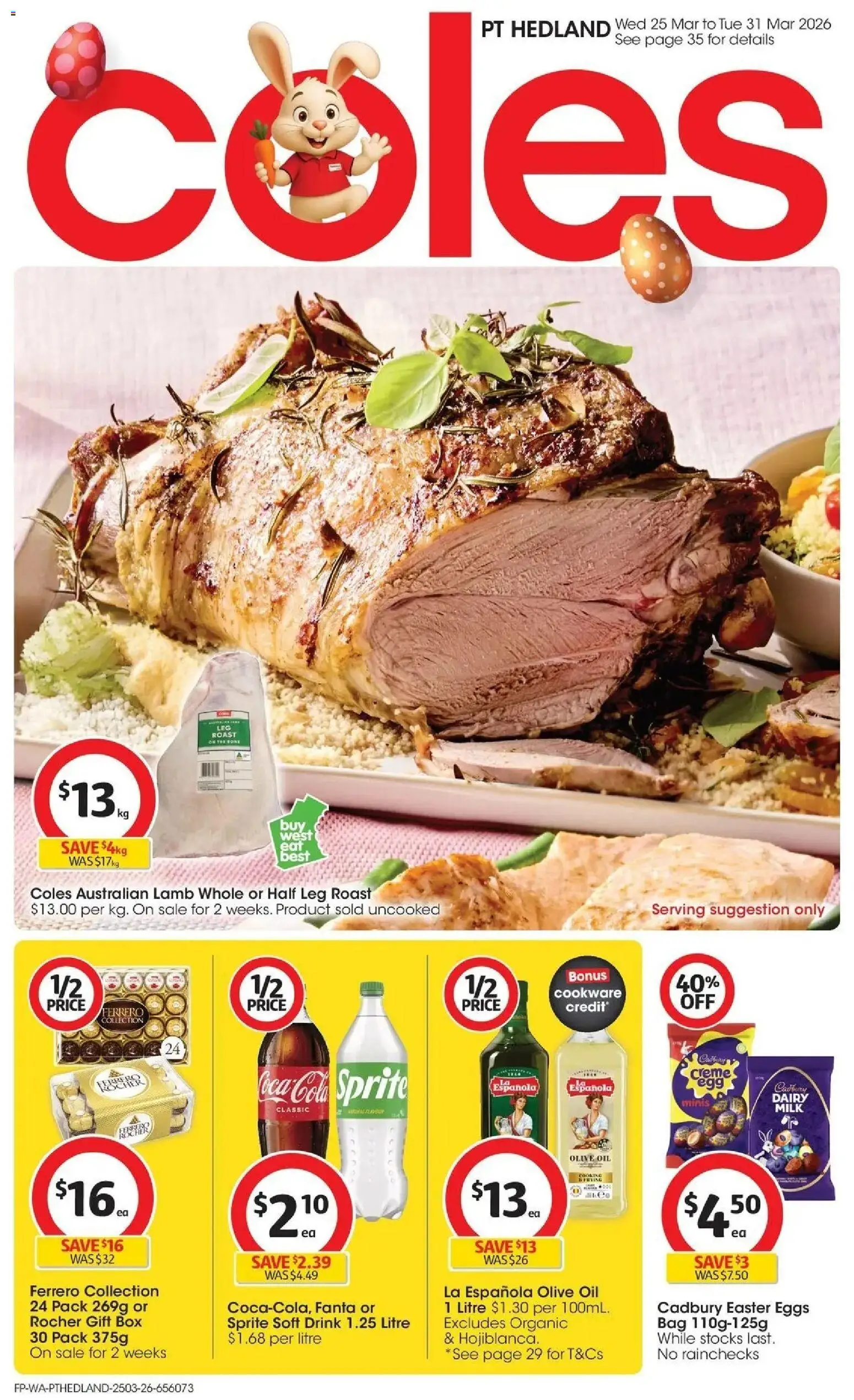 Preview of catalogue Coles catalogue PT Hedland from shop Coles valid 25/03/2026