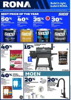 Un aperçu du dépliant Weekly flyer / circulaire du magasin Rona est valide à partir 9 oct. 2025