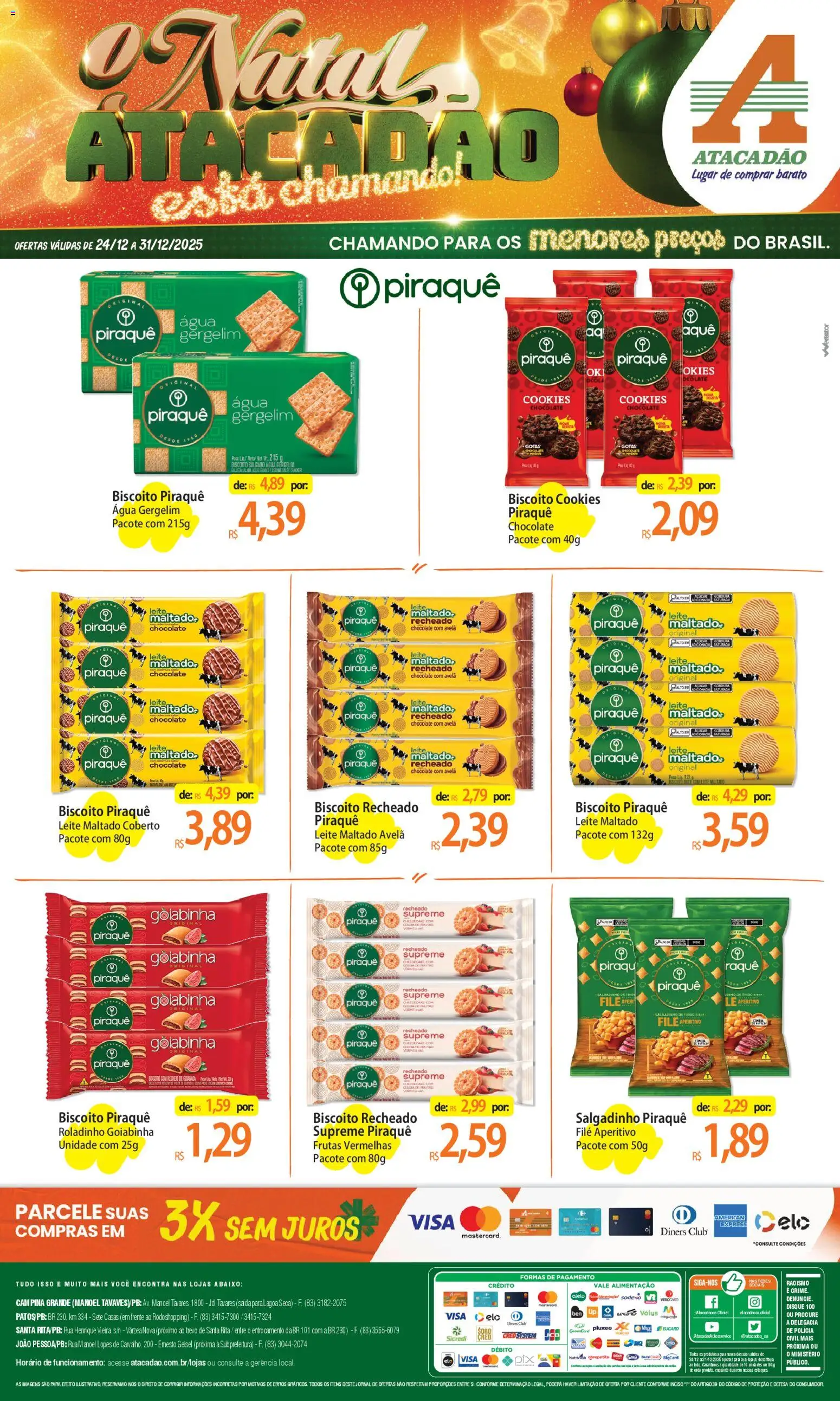 Pré-Visualização do folheto "Ofertas - PB" da loja Atacadão válido a partir de 24/12/2025