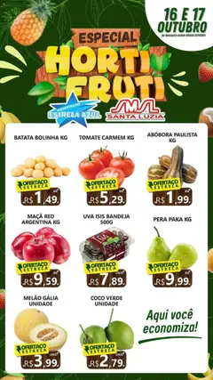 Pré-Visualização do folheto "Ofertas Hortifruti" da loja Estrela Azul válido a partir de 16/10/2025