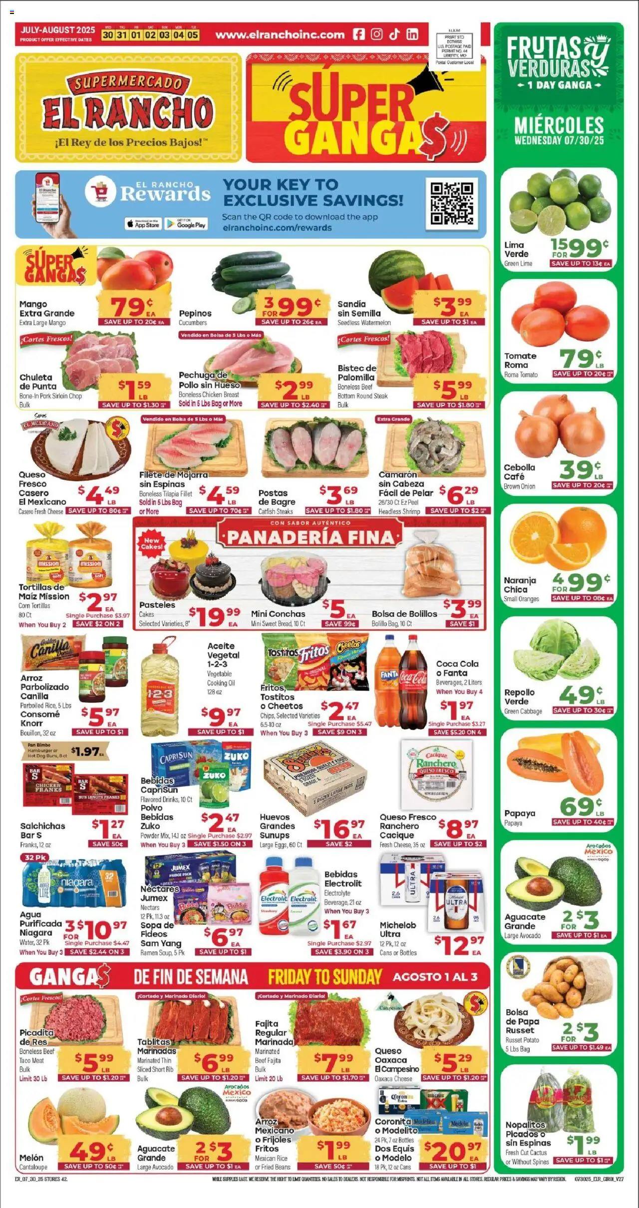 El Rancho Weekly Ad from 07/30/2025 - Flyer - Page number 1