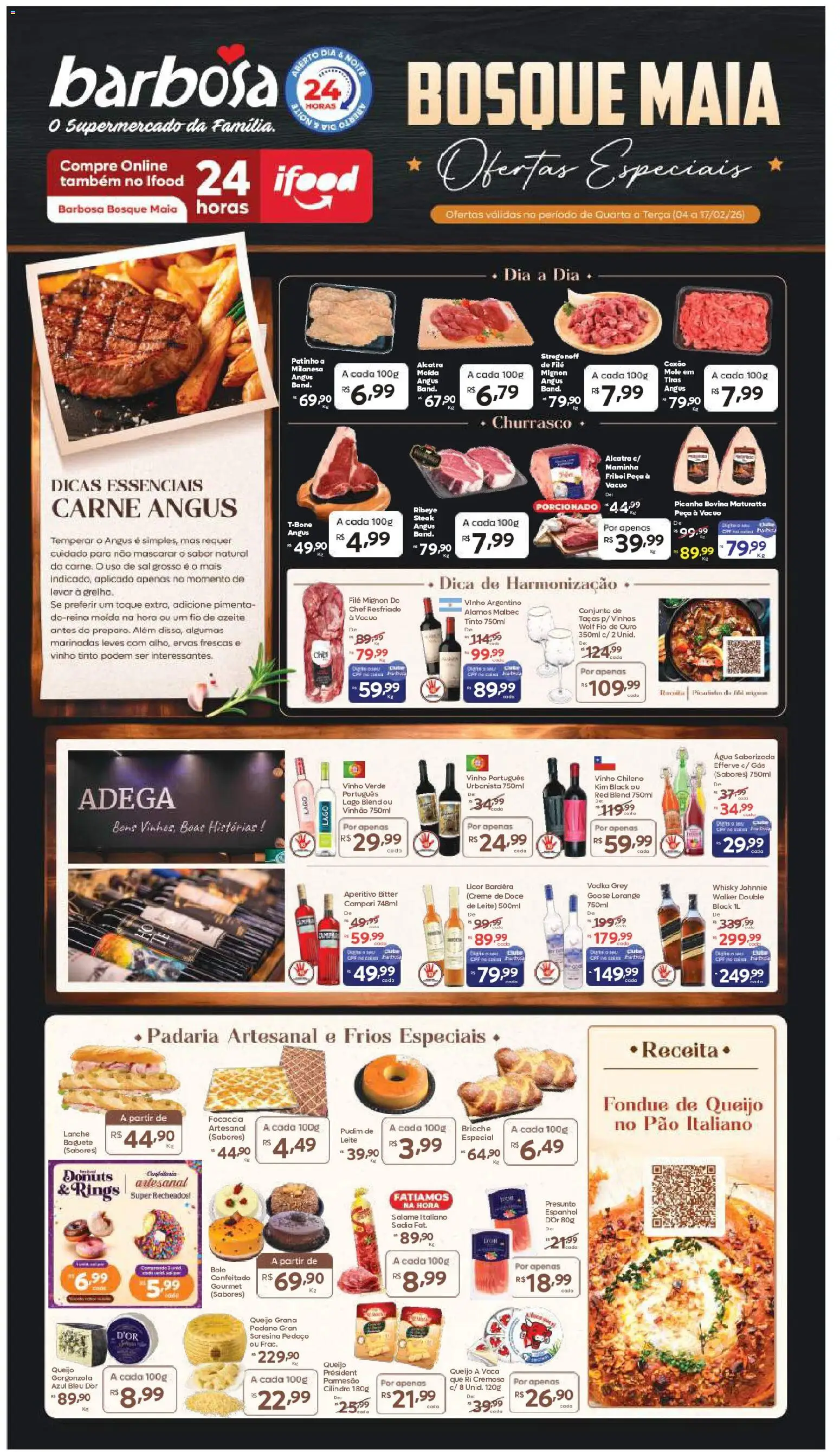 Pré-Visualização do folheto "Ofertas Loja Bosque Maia" da loja Barbosa Supermercados válido a partir de 04/02/2026