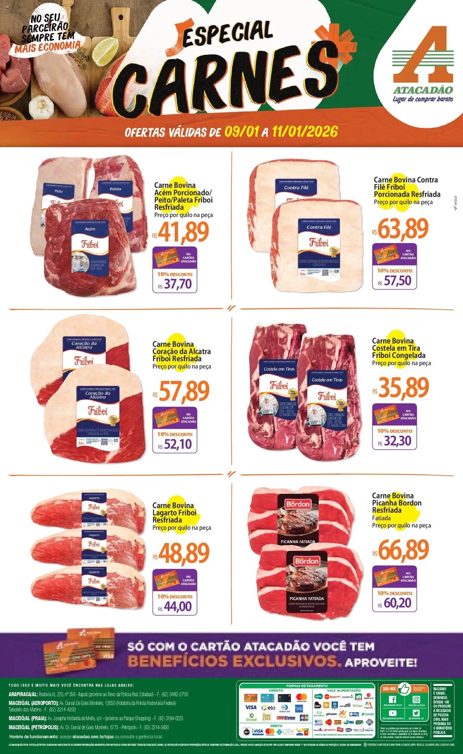 Pré-Visualização do folheto "Ofertas - AL" da loja Atacadão válido a partir de 09/01/2026