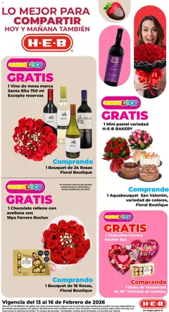 Vista previa las ofertas de la tienda H-E-B - Folleto desde el 13/02/2026 