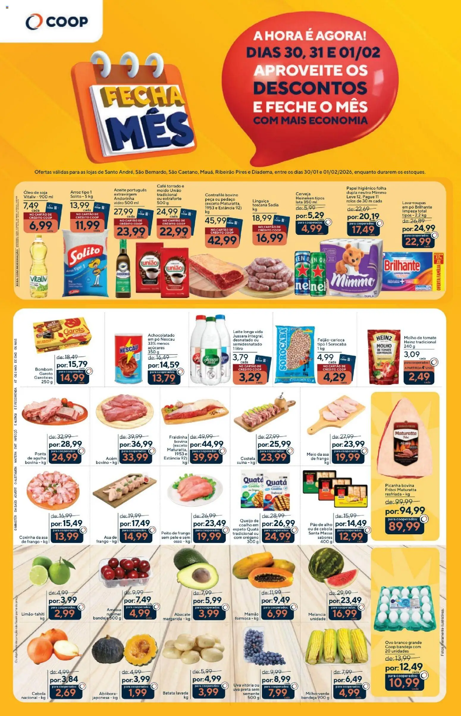 Pré-Visualização do folheto "Ofertas Fecha Mês" da loja Coop válido a partir de 30/01/2026