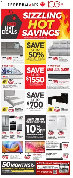 Un aperçu du dépliant Weekly flyer / circulaire du magasin Tepperman's est valide à partir 14 août 2025