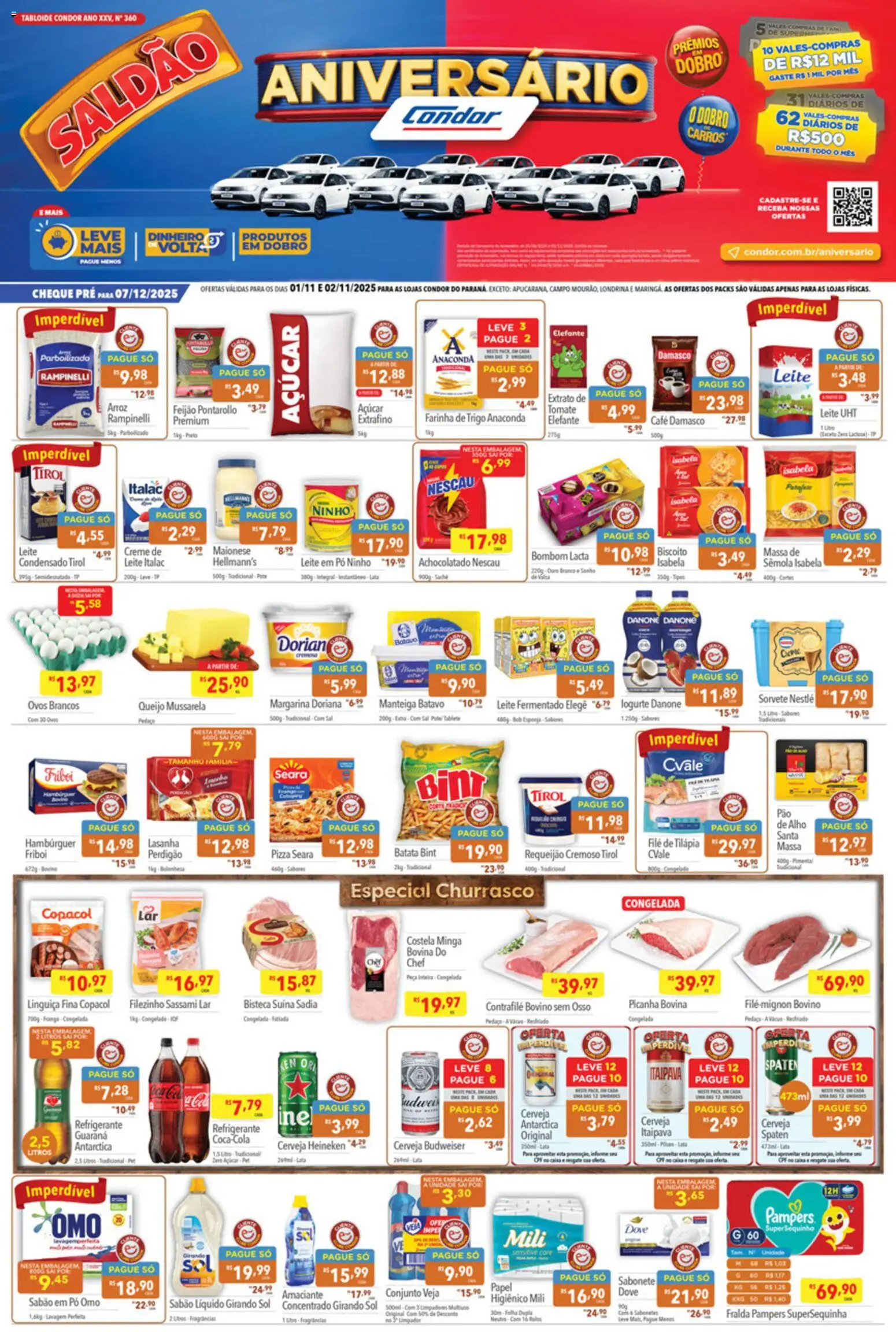 Pré-Visualização do folheto "Ofertas da semana" da loja Supermercados Condor válido a partir de 01/11/2025