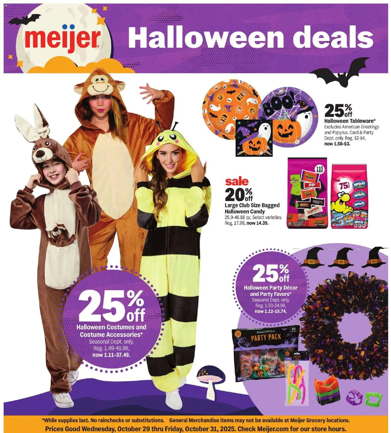MEIJER AD from 10/29/2025 - Halloween deals - PREVIEW - Page number 1