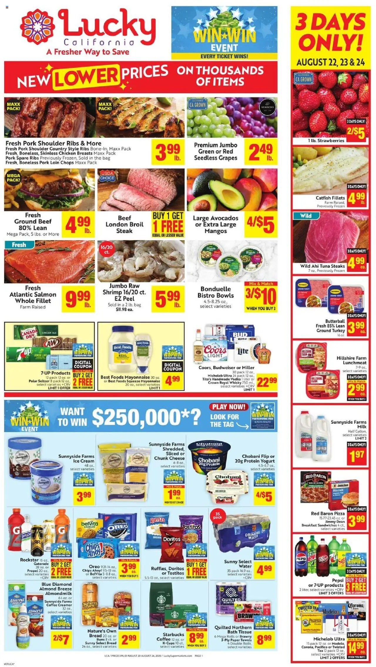 Lucky Supermarkets Weekly Ad from 08/20/2025 - Flyer - Page number 1