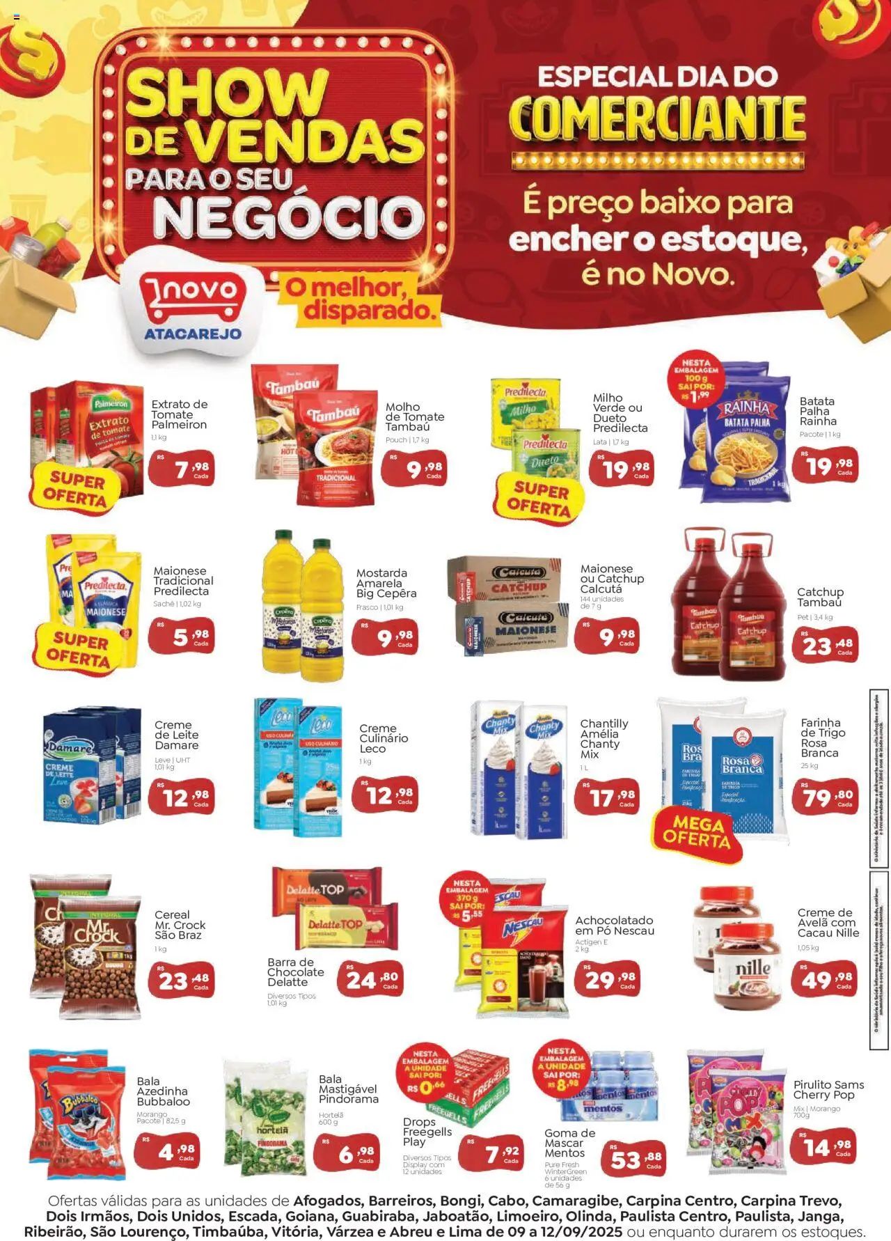 Novo Atacarejo folheto "Ofertas Show de Vendas" válido a partir de 09/09/2025 - número de página 1