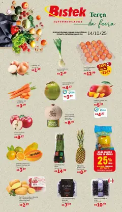 Pré-Visualização do folheto "Ofertas Hortifruti" da loja Bistek Supermercados válido a partir de 14/10/2025