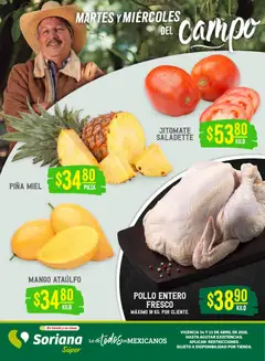 Vista previa las ofertas de la tienda Soriana - Soriana Martes y Miércoles del Campo Súper: Nuevo León, Ciudad Victoria y Tampico desde el 14/04/2026 
