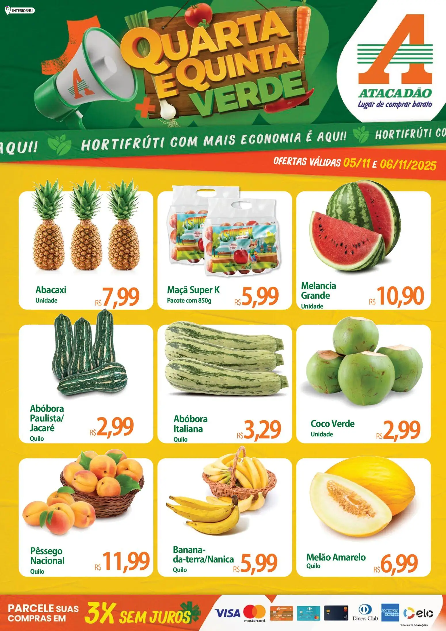 Pré-Visualização do folheto "Ofertas - RJ" da loja Atacadão válido a partir de 05/11/2025