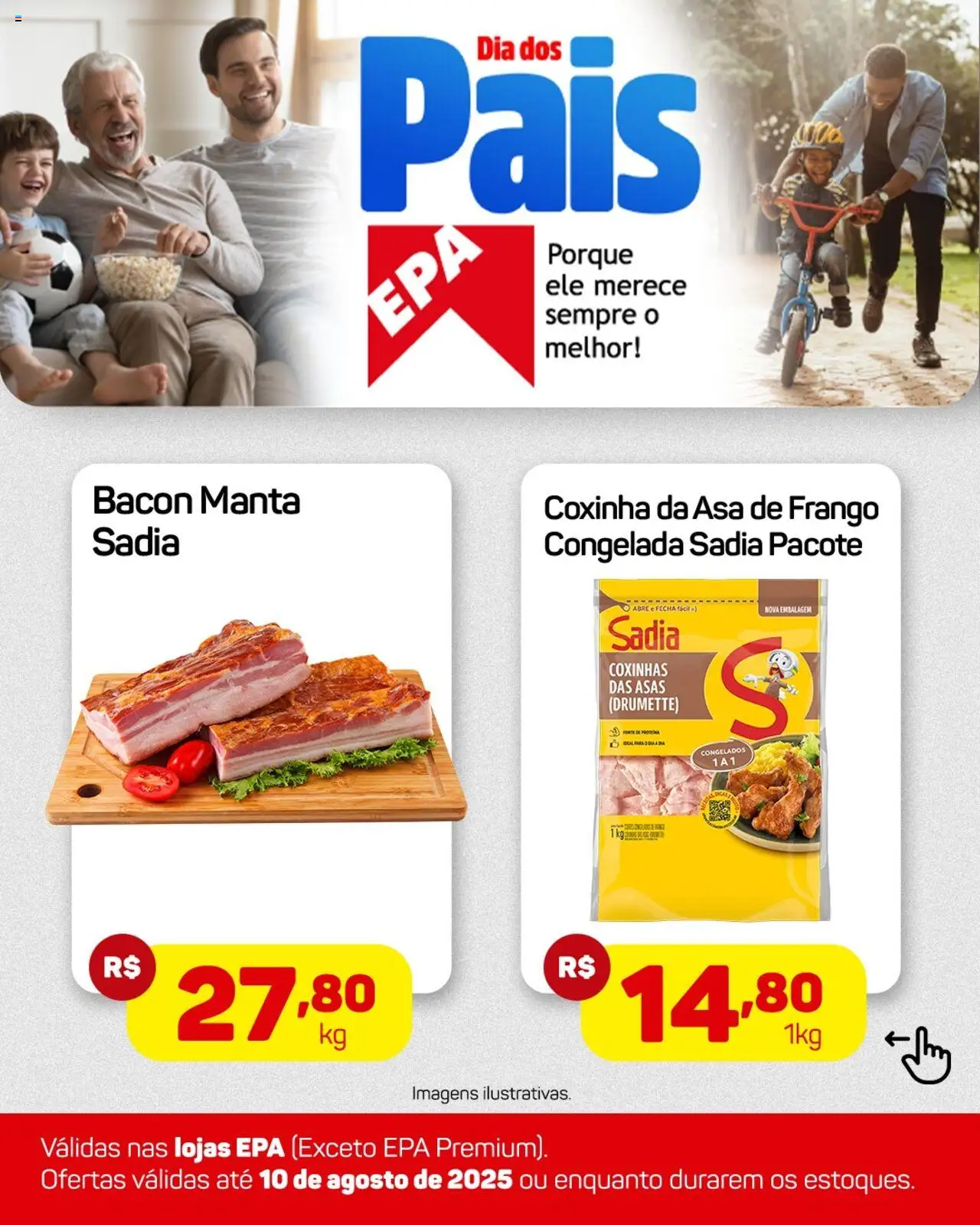 EPA folheto "Ofertas da semana" válido a partir de 04/08/2025 - número de página 1 - Frango, Bacon, Asa de frango