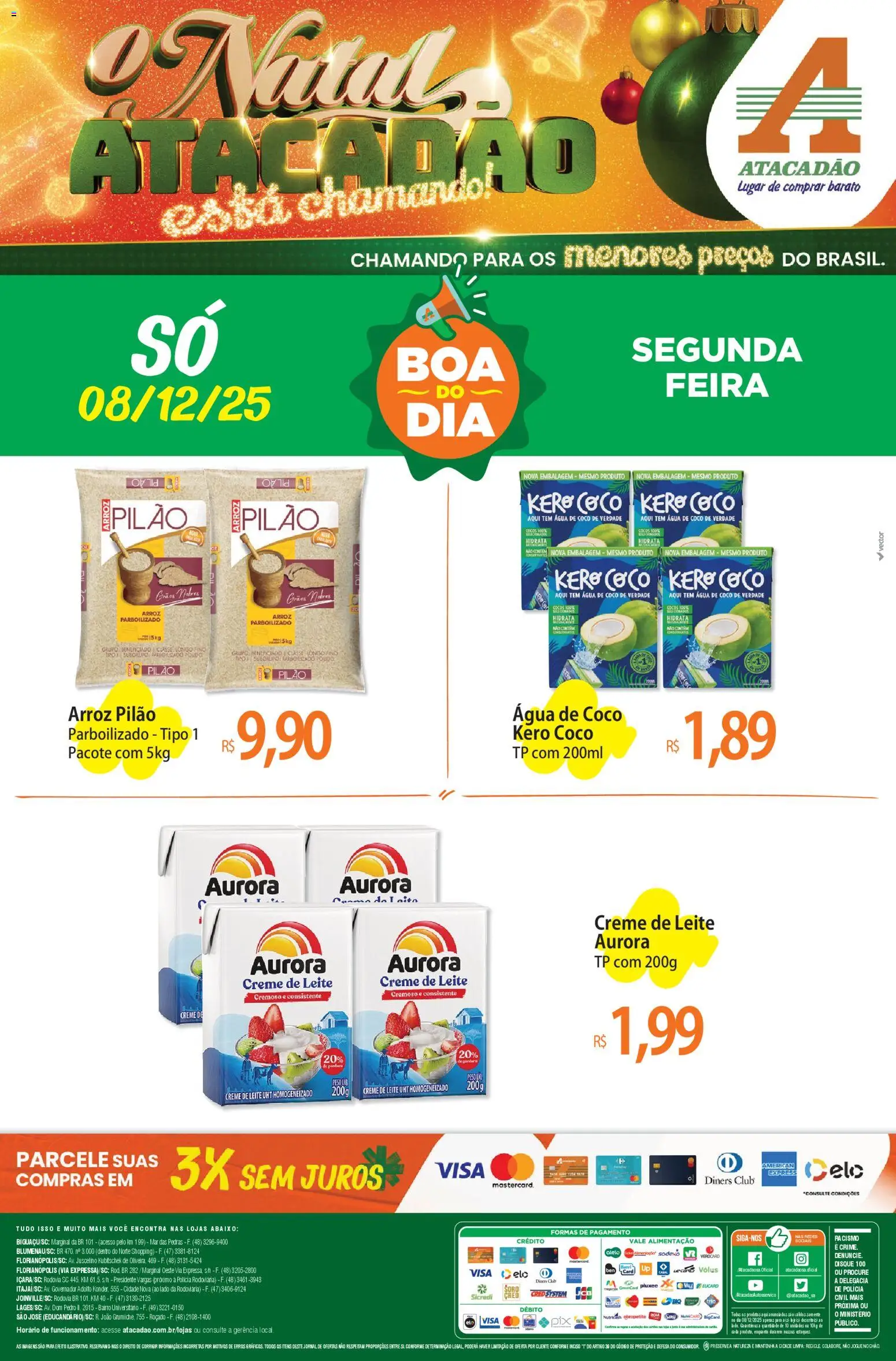 Pré-Visualização do folheto "Ofertas - SC" da loja Atacadão válido a partir de 08/12/2025