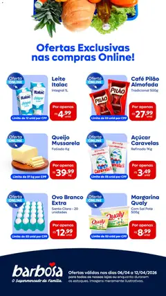 Pré-Visualização do folheto "Barbosa Supermercados ofertas Exclusivas Compras No Site" da loja Barbosa Supermercados válido a partir de 06/04/2026