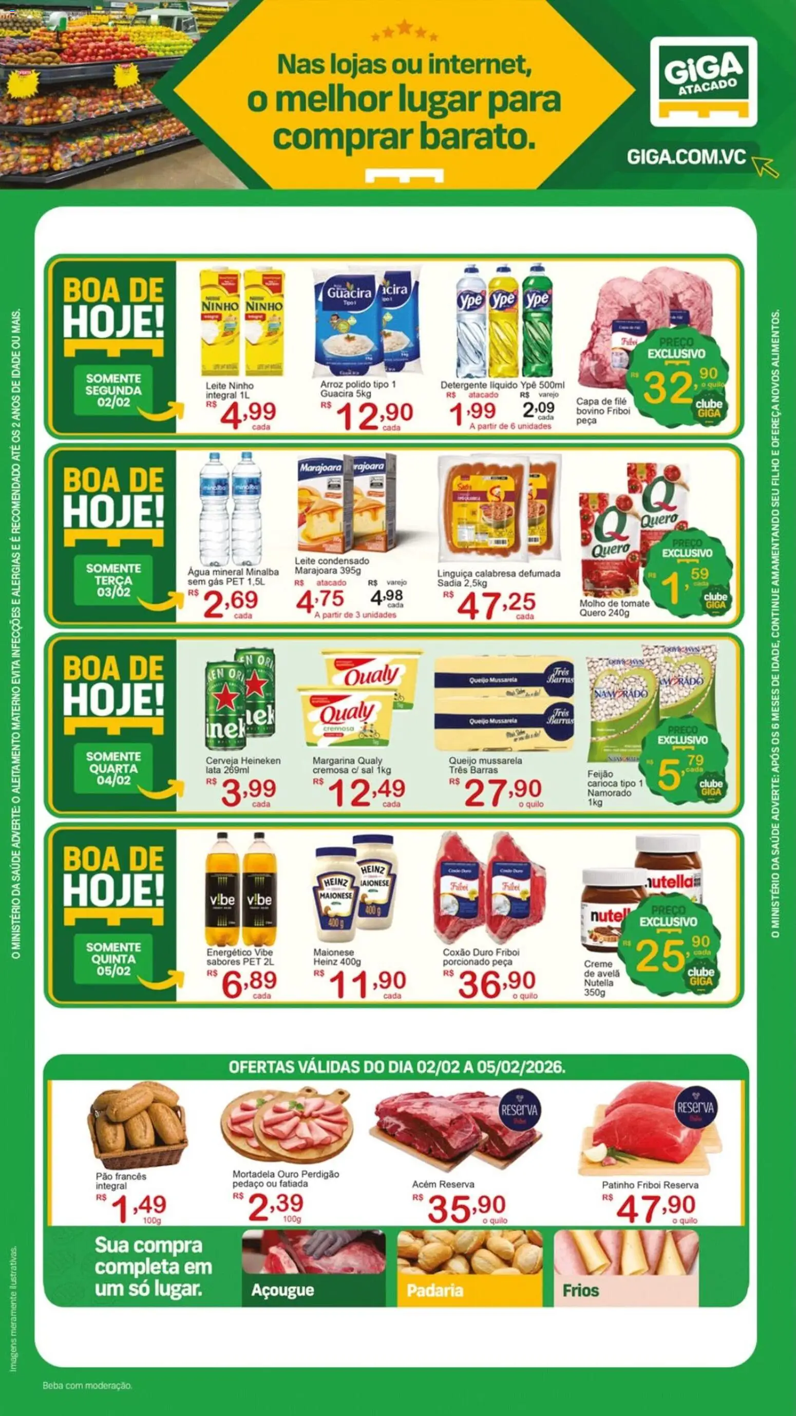 Pré-Visualização do folheto "Ofertas da semana" da loja GIGA Atacado válido a partir de 02/02/2026