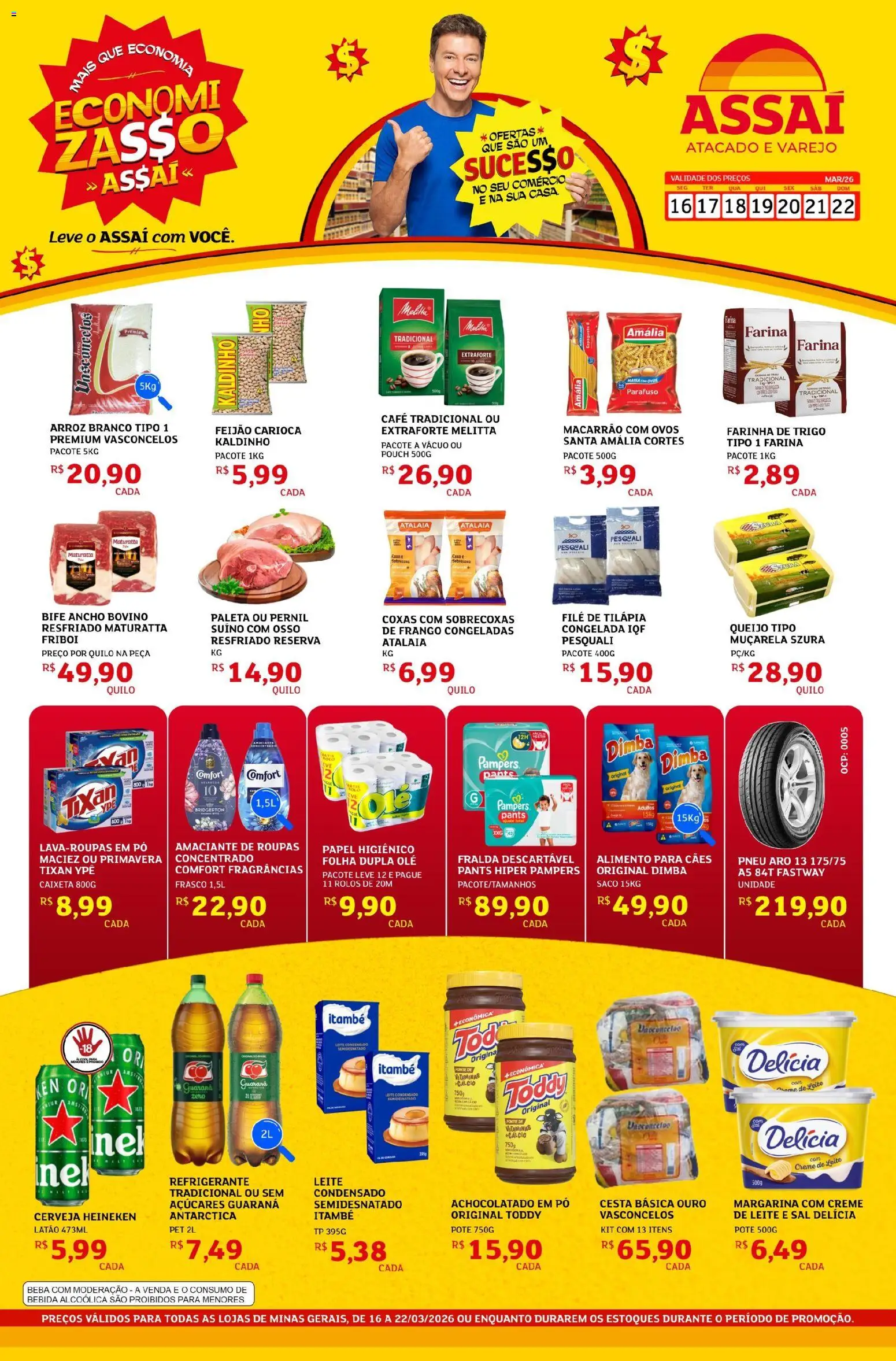 Pré-Visualização do folheto "Assaí Atacadista ofertas - MG" da loja Assaí Atacadista válido a partir de 16/03/2026