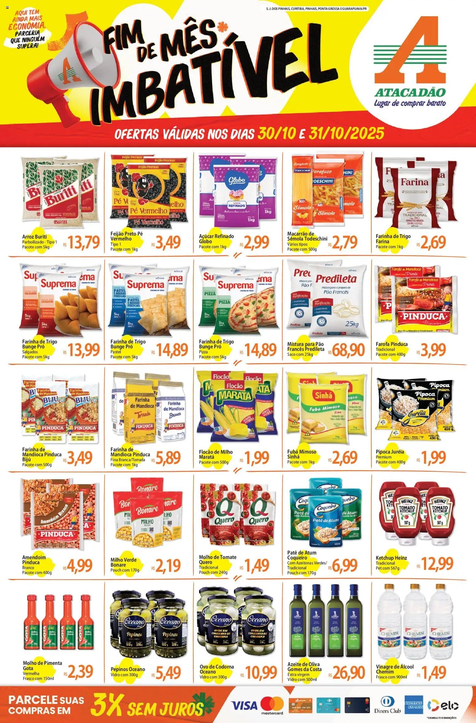 Pré-Visualização do folheto "Ofertas - PR" da loja Atacadão válido a partir de 30/10/2025