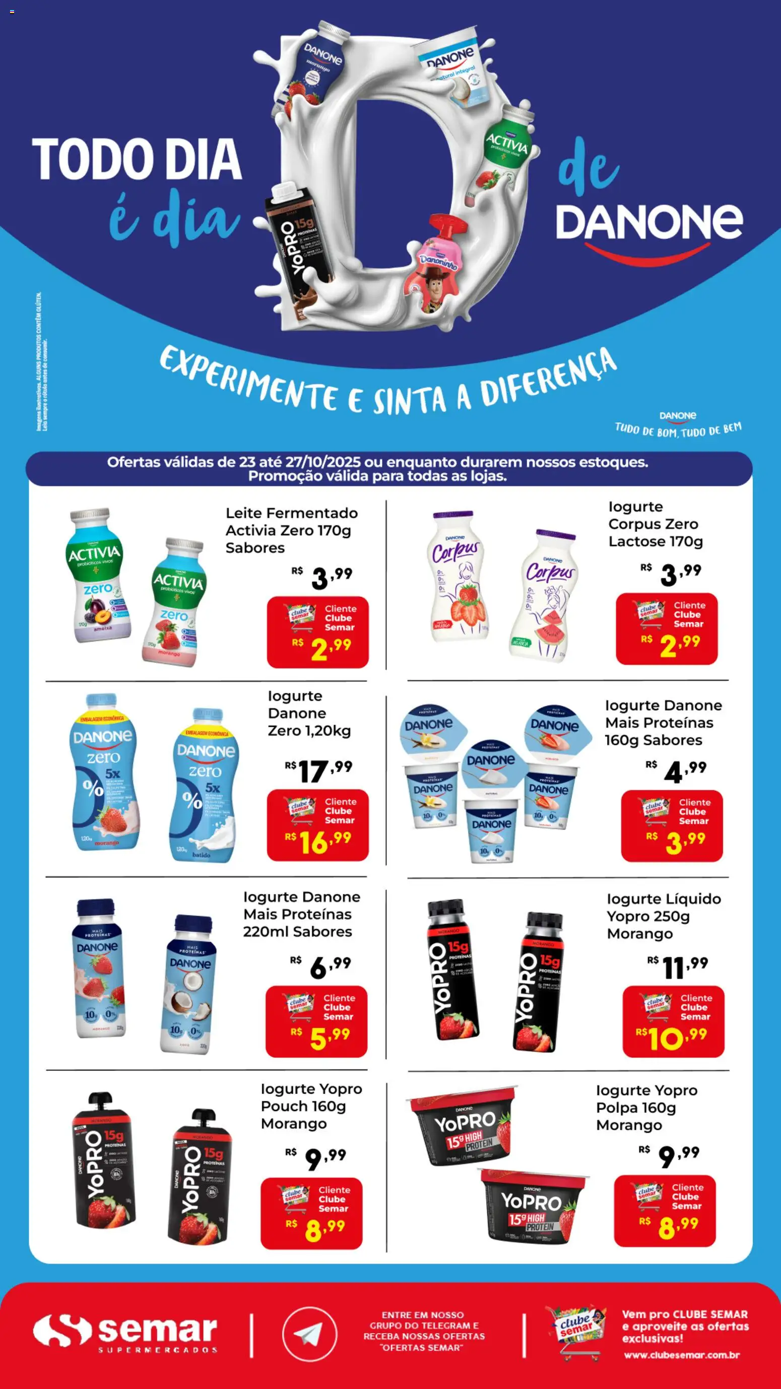 Semar Supermercado folheto "Ofertas Danone" válido a partir de 23/10/2025 - número de página 1