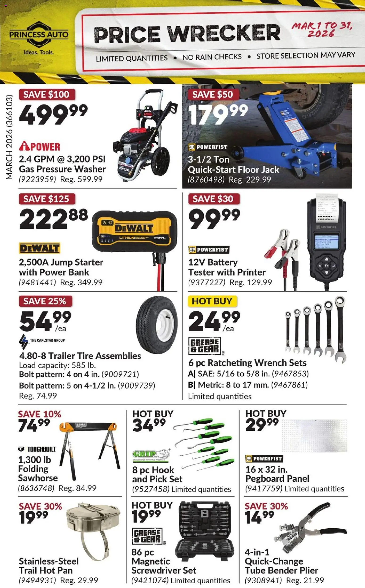 Preview of leaflet Princess Auto flyer - Price Wrecker from shop Princess Auto is valid from Mar 01, 2026